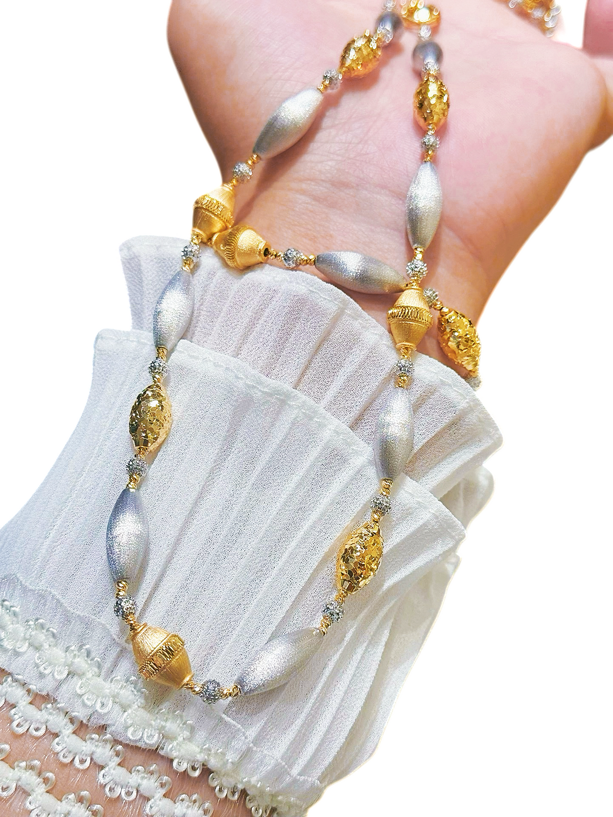 Marquise Shape 18k Gold Necklace (Item No. HFN014)