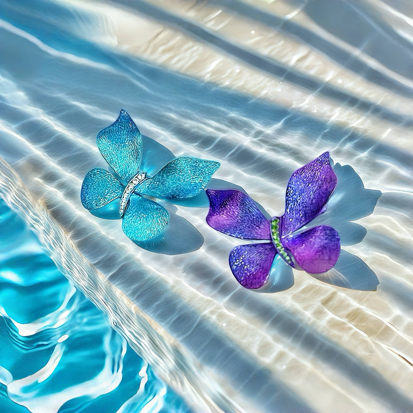 Anodized Titanium Tsavorite Sapphire Brooch (Item No. TA011)