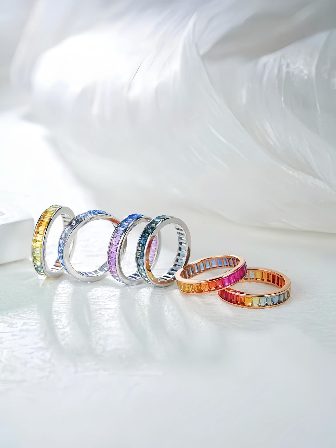 Rainbow Sapphire 18k Gold Ring (Item No. SA049)