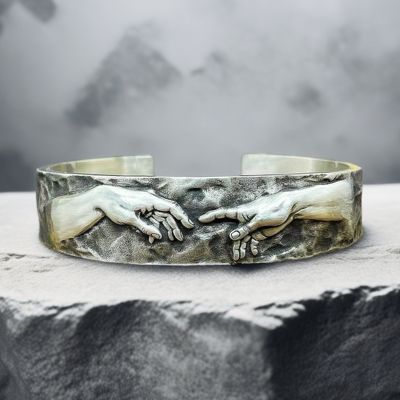 Genesis <The Creation Of Adam>Silver bangle (Item No.SC039)