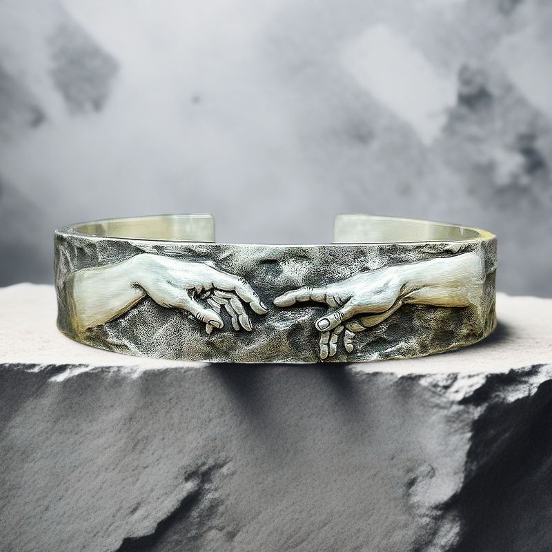 Genesis <The Creation Of Adam>Silver bangle (Item No.SC039)