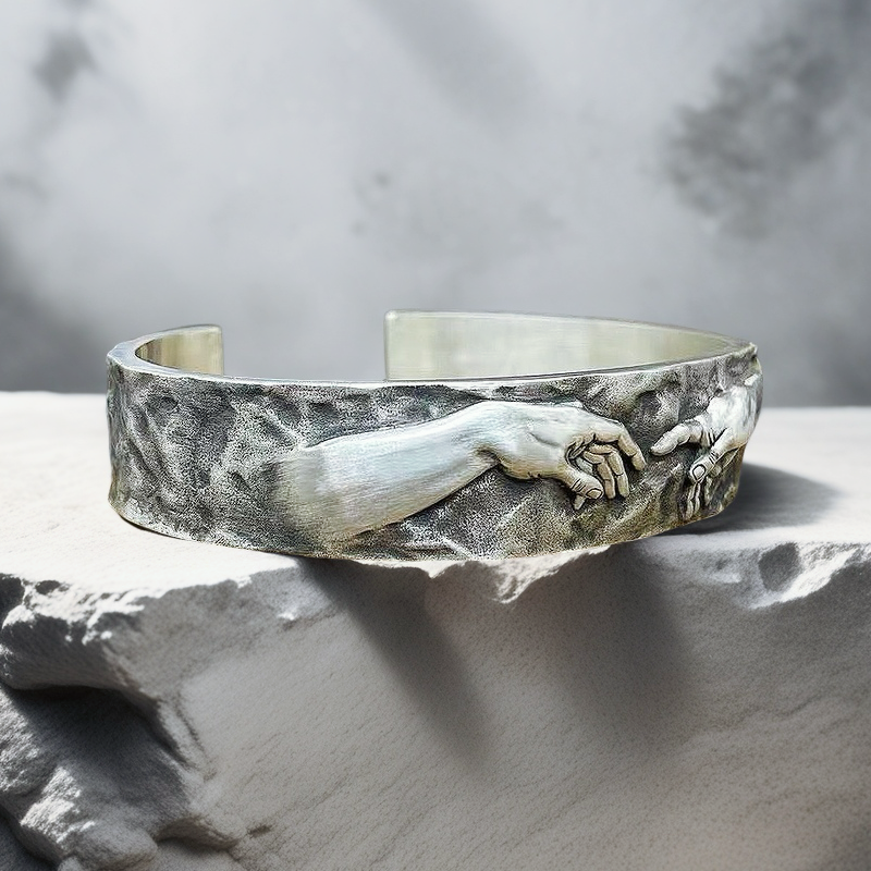 Genesis <The Creation Of Adam>Silver bangle (Item No.SC039)