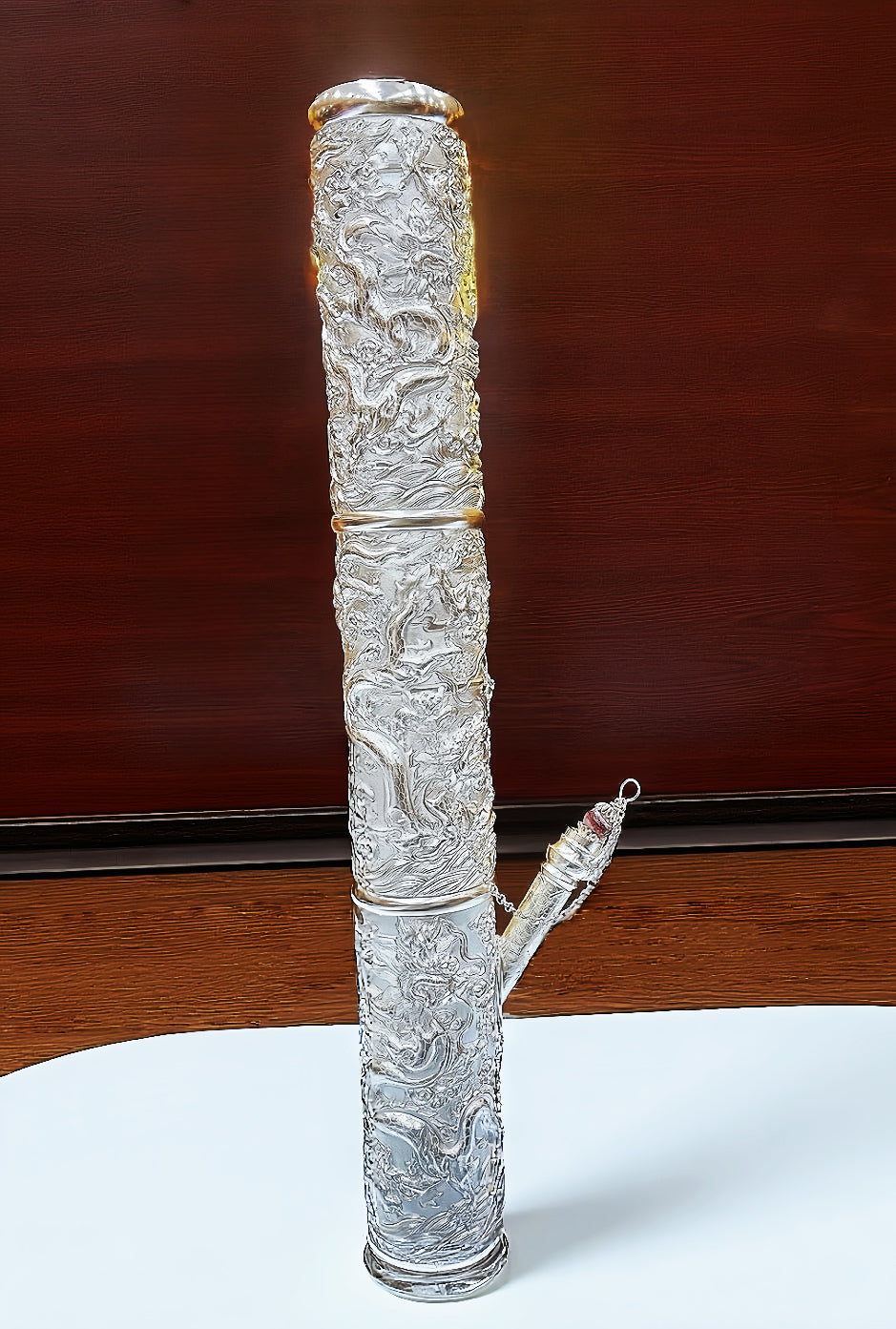 Nine Dragon Silver Water Pipe