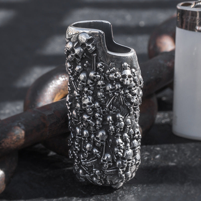 Gothic Burial Skull Silver Lighter Case (Item No. L0003) Tartaria Onlinestore