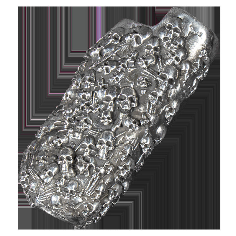 Gothic Burial Skull Silver Lighter Case (Item No. L0003) Tartaria Onlinestore