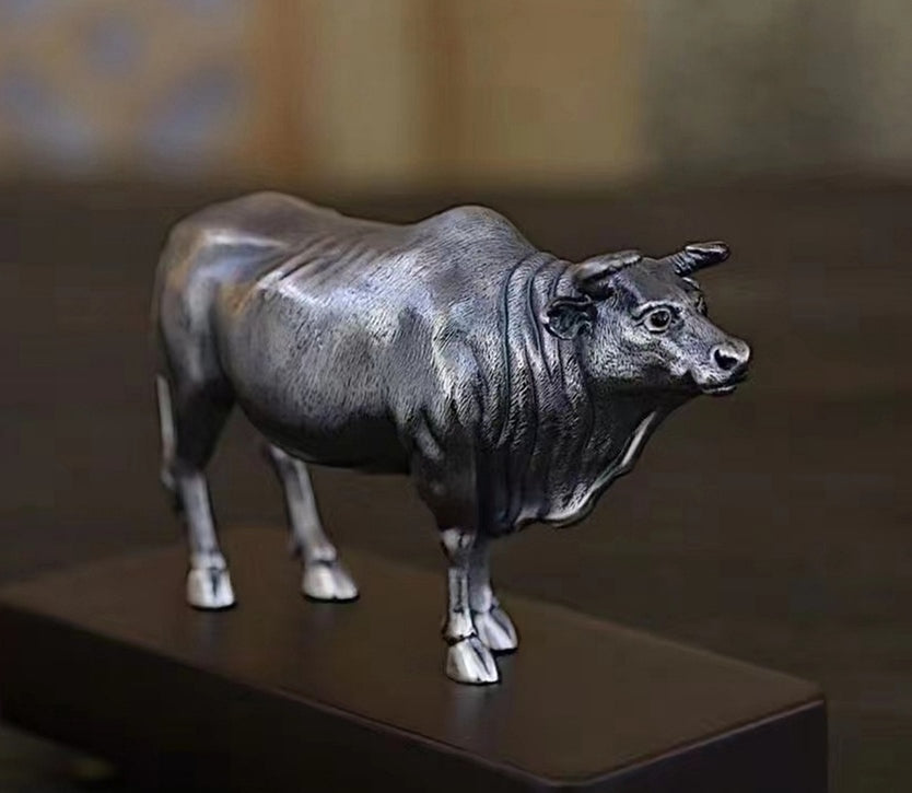 Bull Pure 999 Silver Statue Tartaria Onlinestore