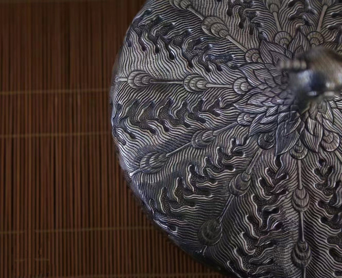 Peacock Silver Tea Pot Tartaria Onlinestore