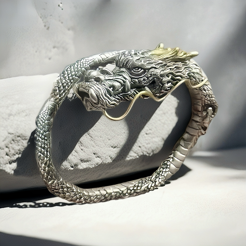 Dragon Silver  Bangle (Item No. B0693）