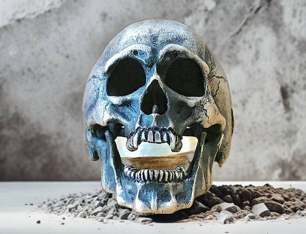 Skull Silver Ring (Item No. SC015)