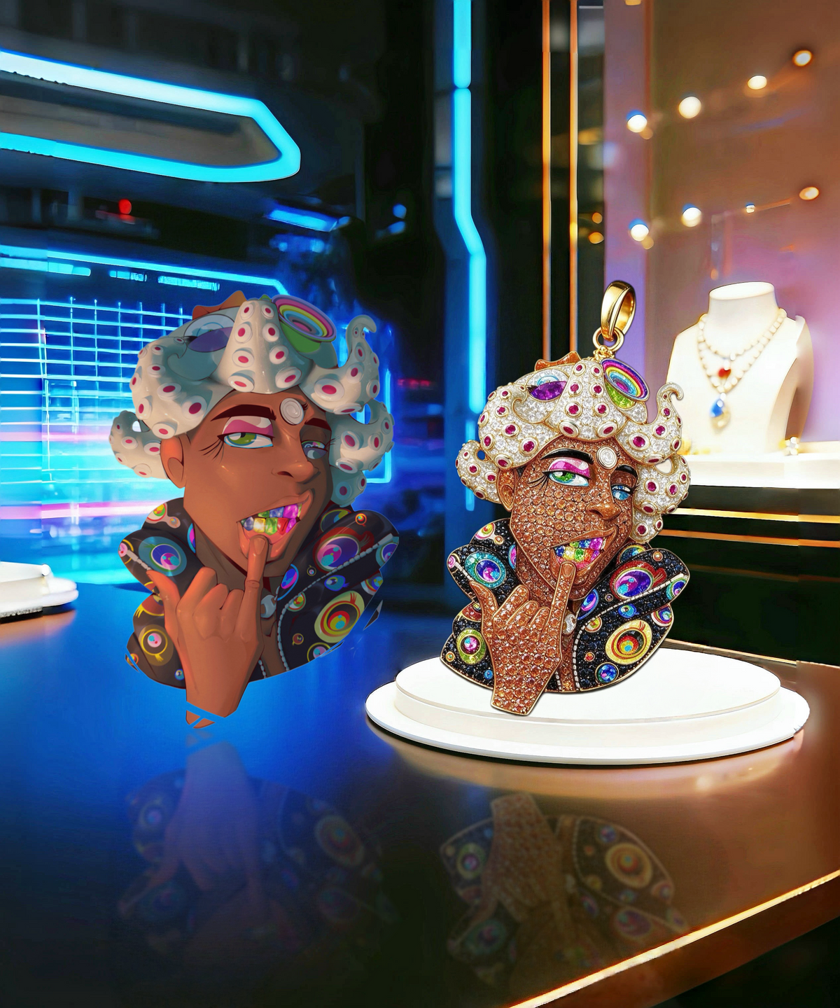 Custom Portrait To Jewelry | Turn Your Portrait Into Luxury |  Encrypted NFC