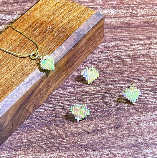 Laser Iridescent 18k Gold Pendant (Item No. SJP005）