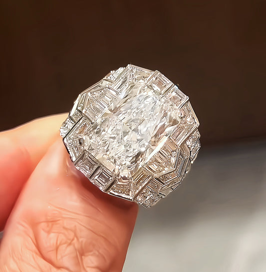 Platinum Gold Lab Grown Diamond Ring (Item No. JXXR05）