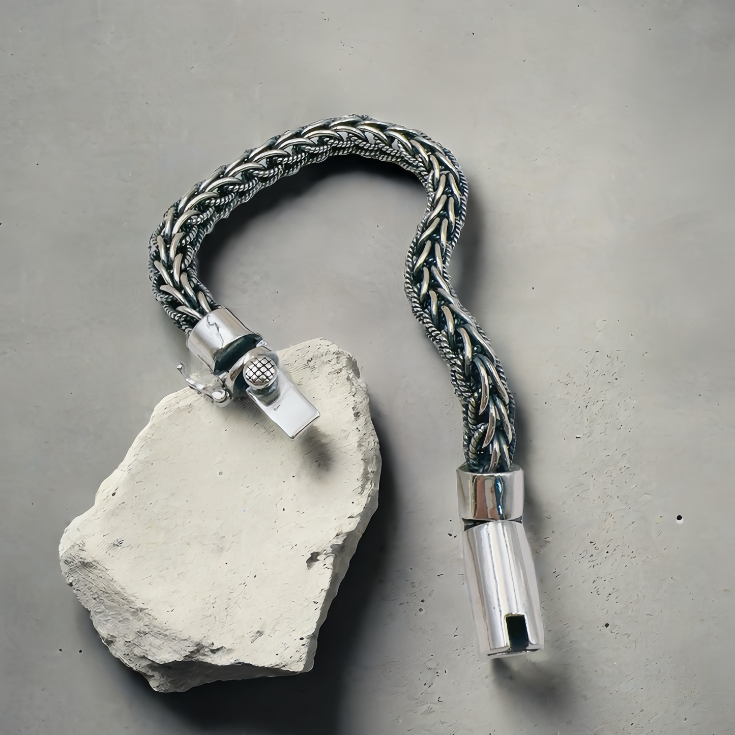 Braided Silver Bracelet (Item No. B0661）