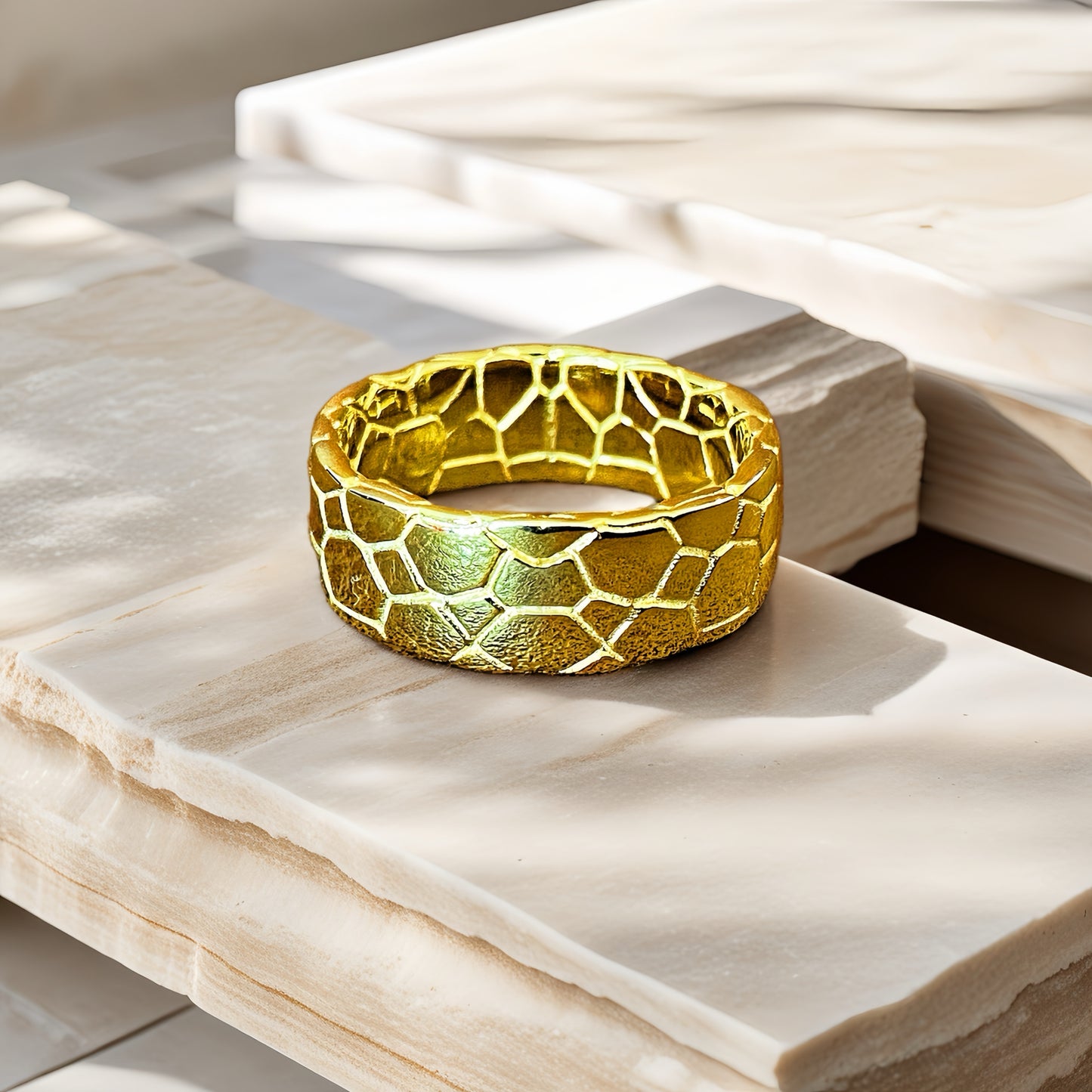 Classic Cracking Stone  Diamond 925 Sterling Silver/9k/14k/18k Gold Ring (Item No. GR0008）