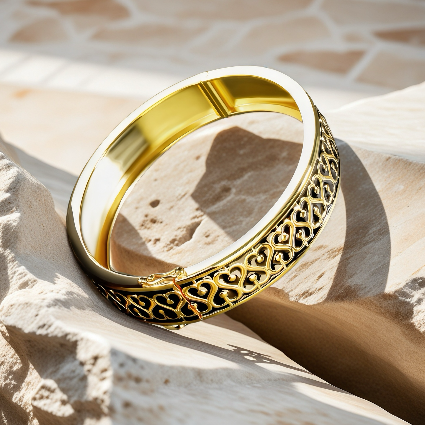 Greek Key Enamel 925 Sterling Silver/9k/14k/18k Gold Bangle(Item No. GB0012）