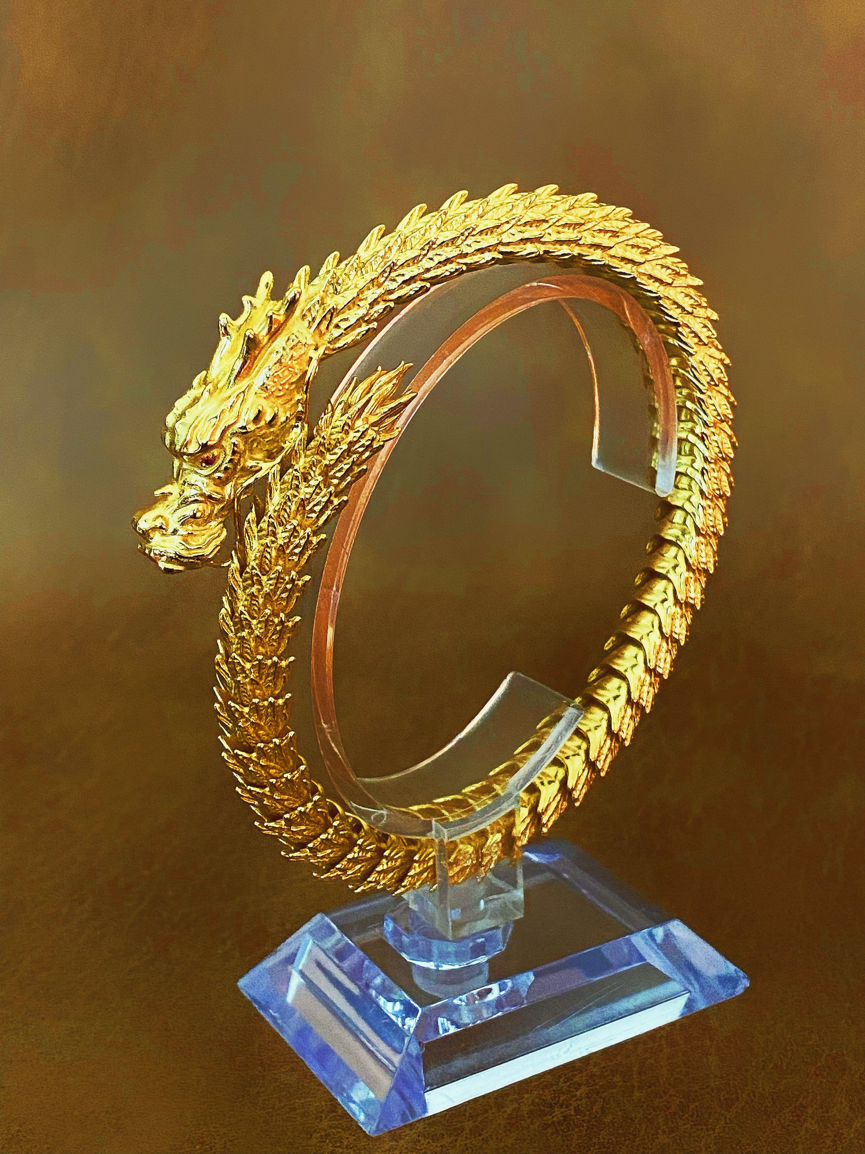 Dragon Elastic 9k/14k/18k Gold Bracelet (Item No. GB001）