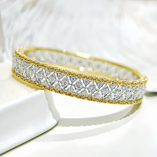 Vintage 18k Gold Diamond Bracelet (Item No. VT441）