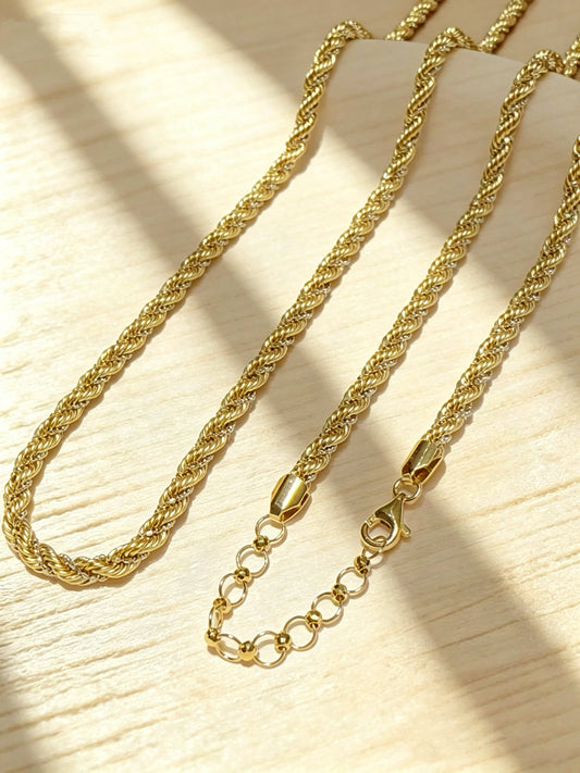3.6mm Braided 18k Gold Necklace (Item No. HFN012）