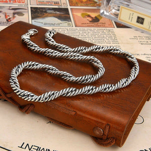 Braided Silver Necklace Chain (Item No. N0119) Tartaria Onlinestore