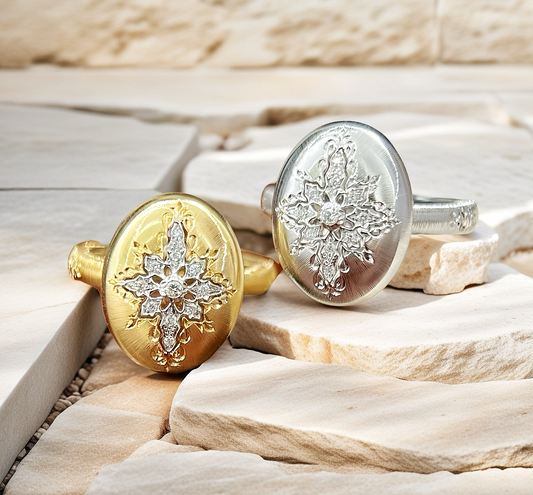 Vintage 18k Gold Diamond Ring (Item No. VT006）