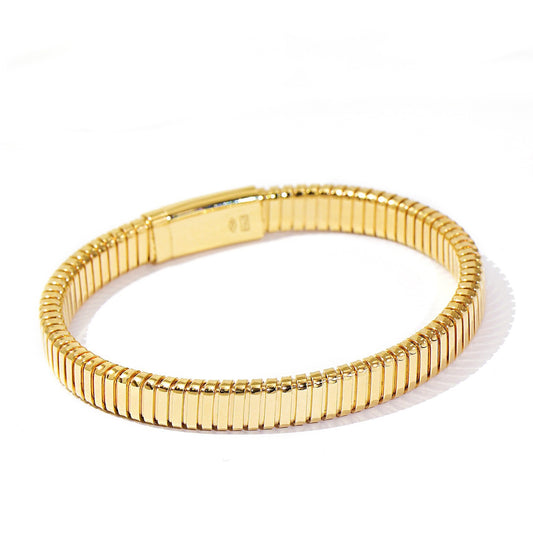 Contemporary 18k Gold Diamond Bracelet (Item No. GB0046）