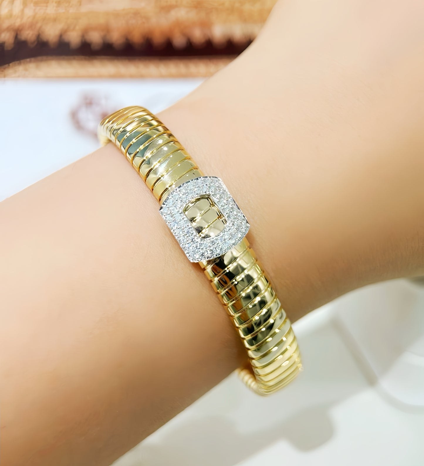 Vintage 18k Gold Diamond Bracelet (Item No. VT354)