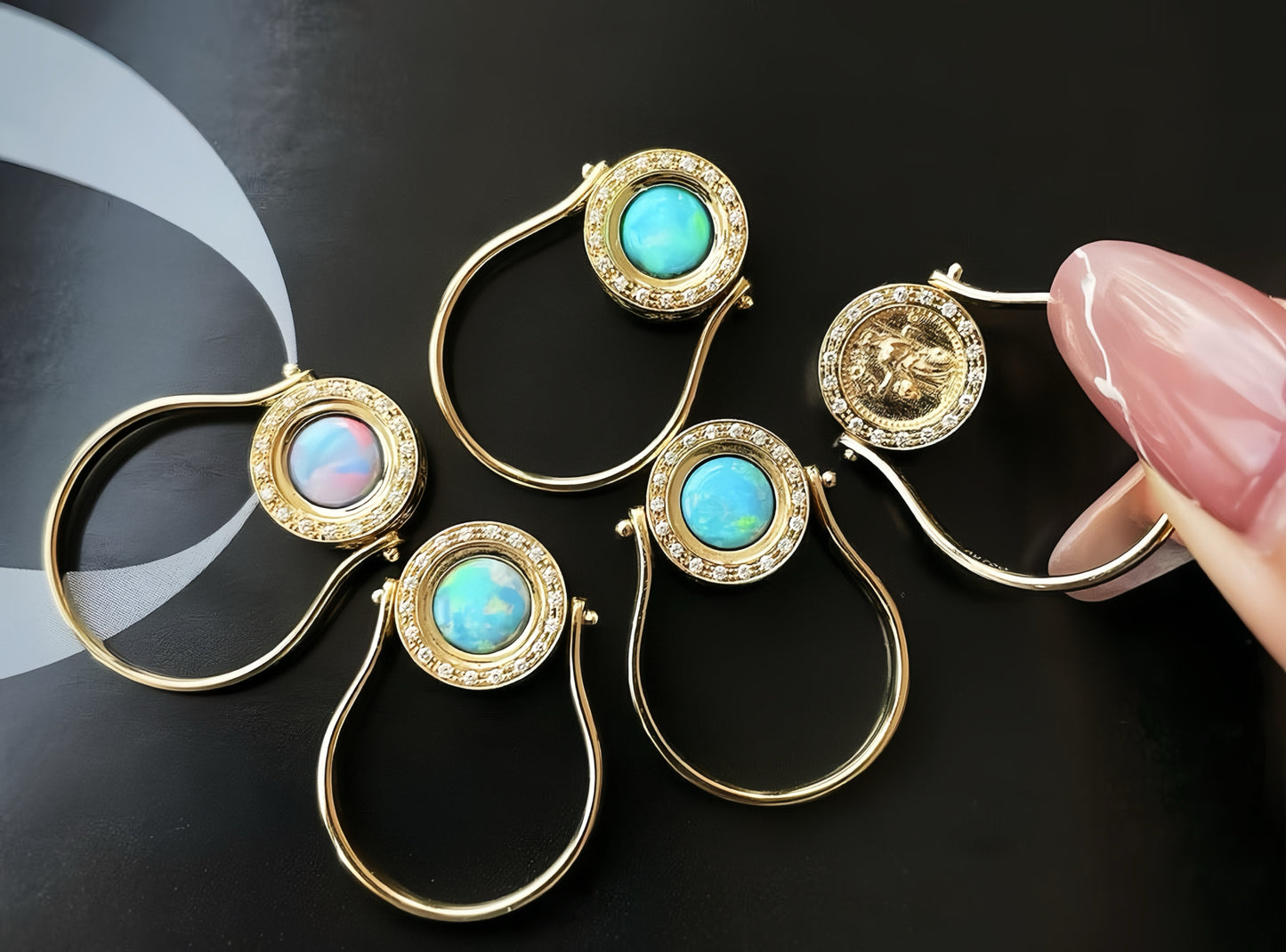 Athena Opal 18k Gold Diamond Ring (Item No. VT038）