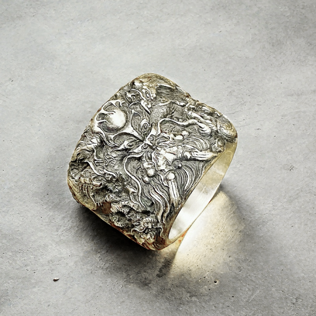 Nine Dragon Silver Ring (Item No. R0125)