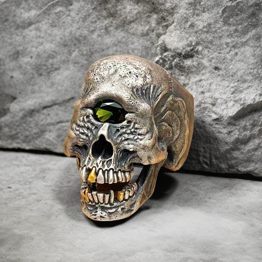 Cyclop Skull Silver Ring (Item No. SC026)