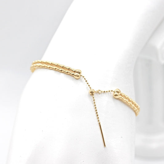 Twisted 18K Gold Bracelet (Item No. DG031CB）