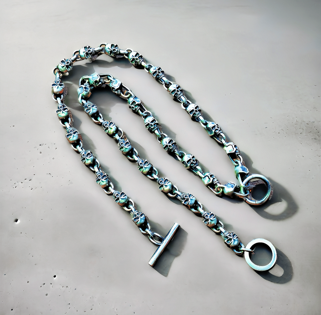 Skull Silver Necklace Chain (Item No. N0002)