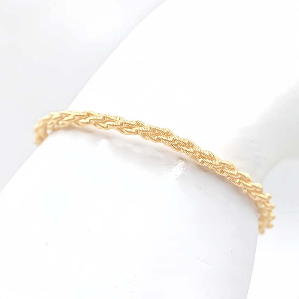 Electroforming Twisted 18K Gold Bracelet (Item No. DG061CB）