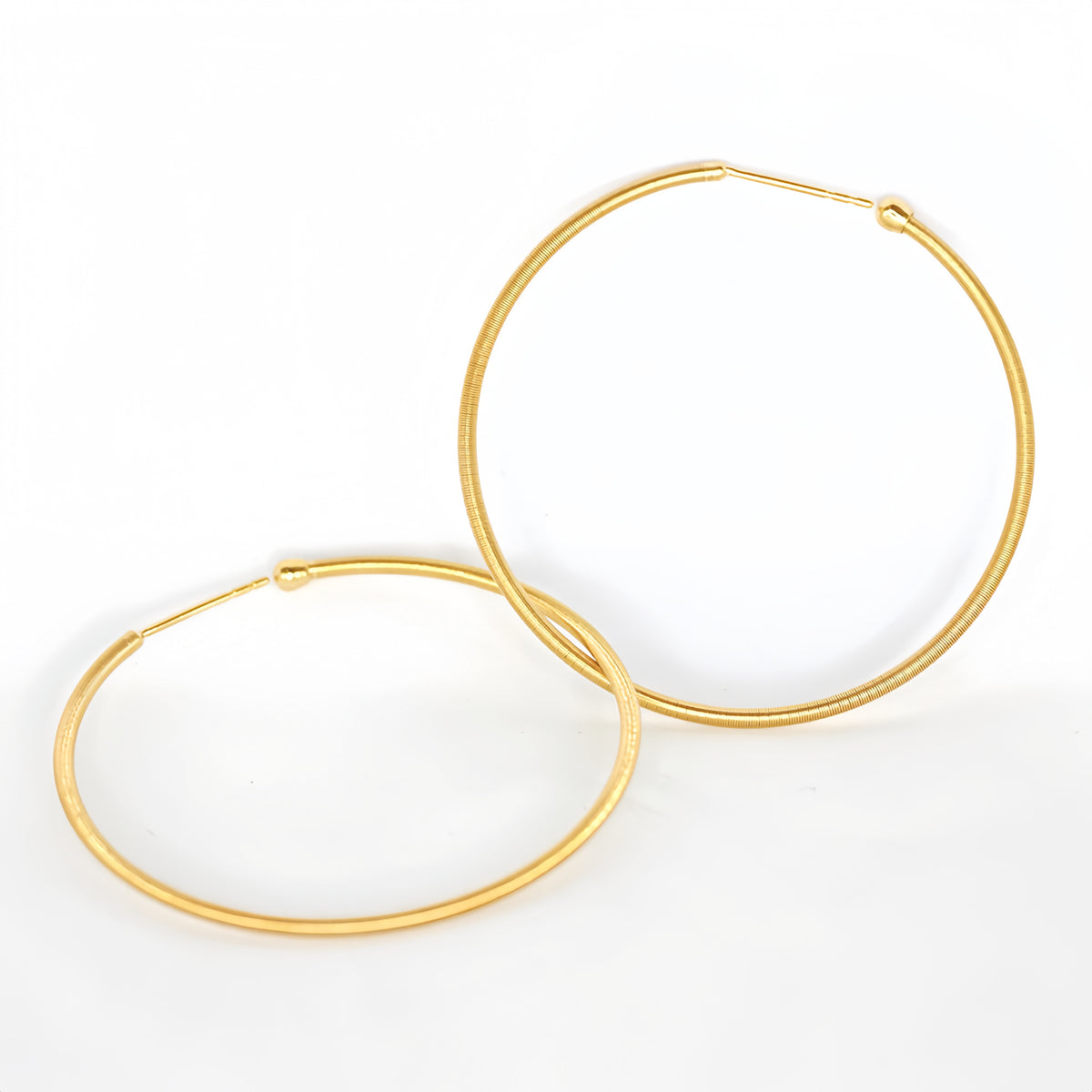 Electroforming Twisted 18k Gold Earring (Item No. SR041CR）