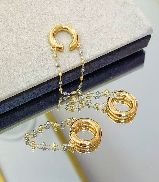 Classic 18k Gold Ear Cuff Earring (Item No. SJER004）
