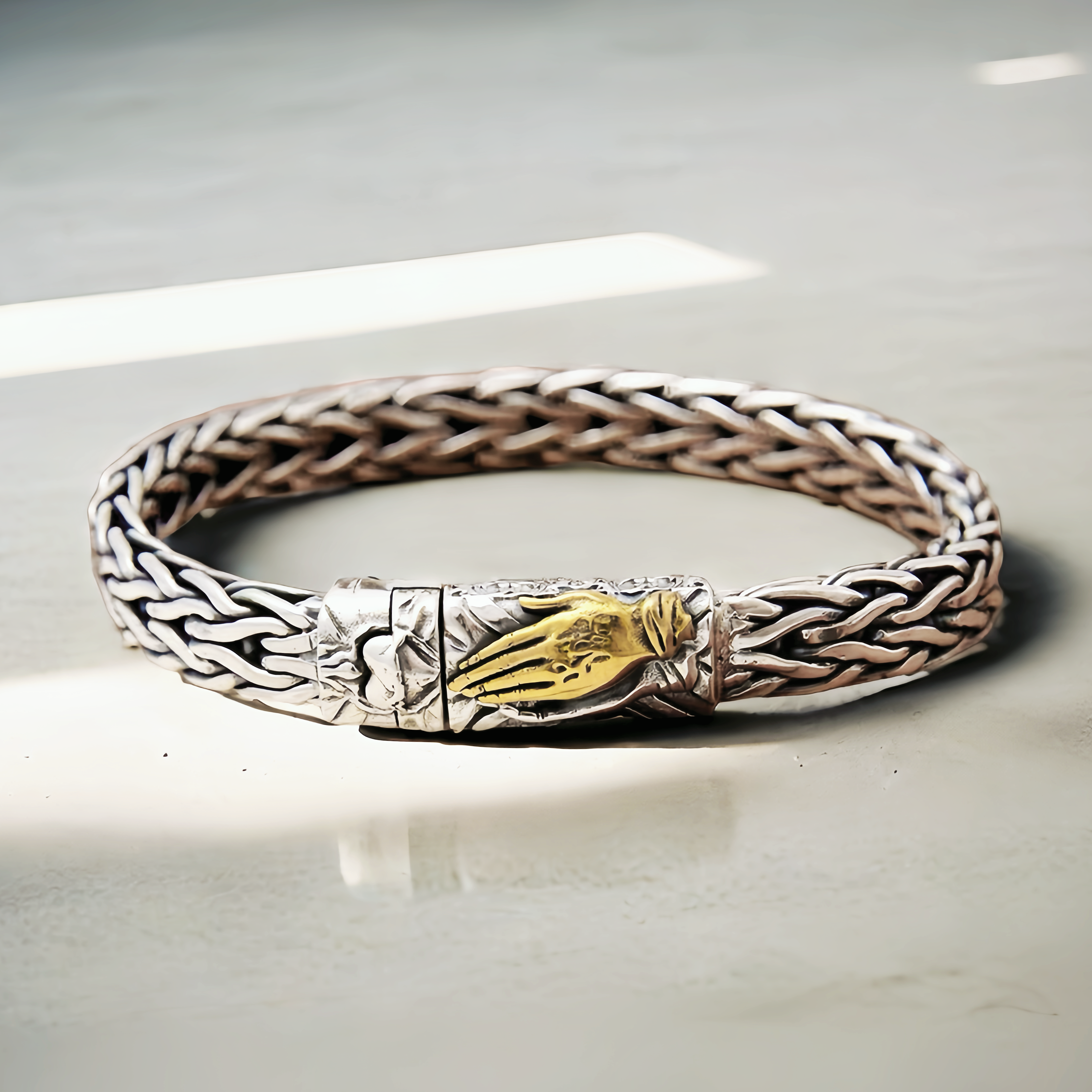 Hand Braided Silver Bracelet (Item No. B0671）