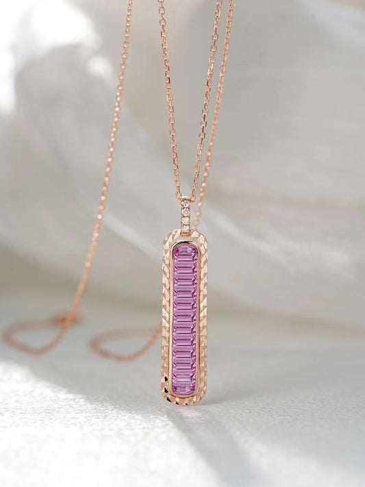 Rainbow Sapphire 18K Gold Pendant (Item No. SA061）