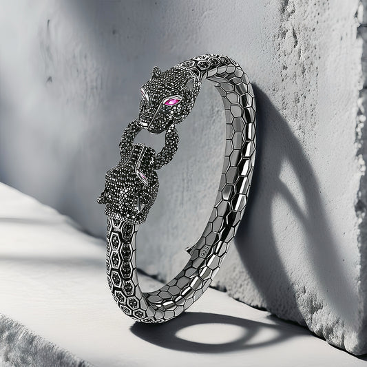 Panther Fashion Silver Bracelet (Item No. B0694）