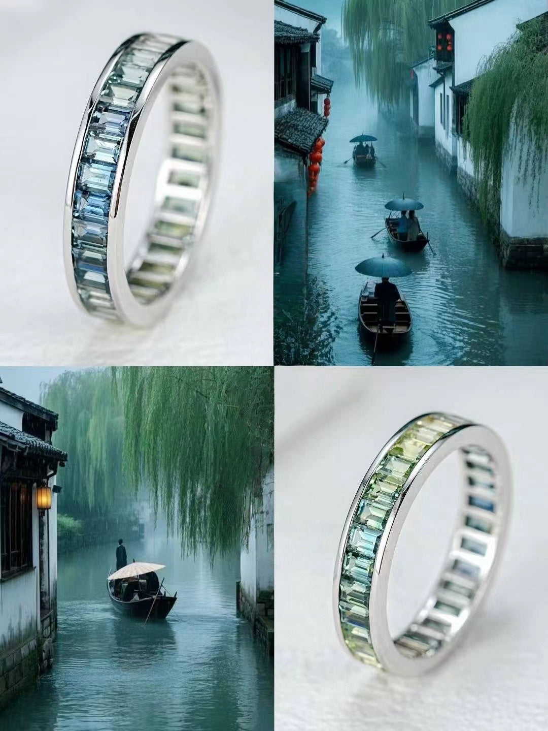 Rainbow Sapphire 18k Gold Ring (Item No. SA049）