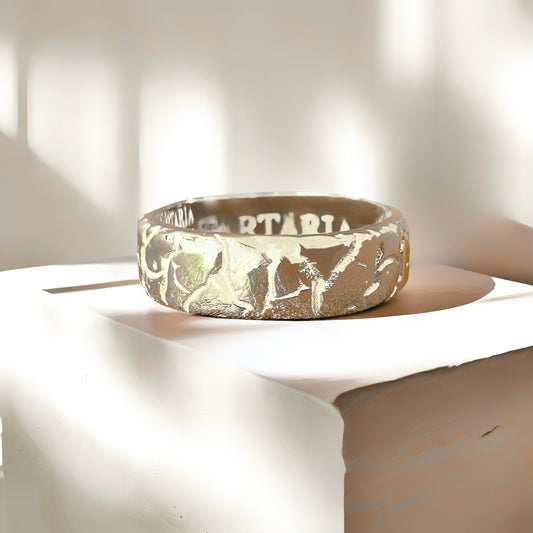 Cracking Stone Silver Ring (Item No. TDRS0007）