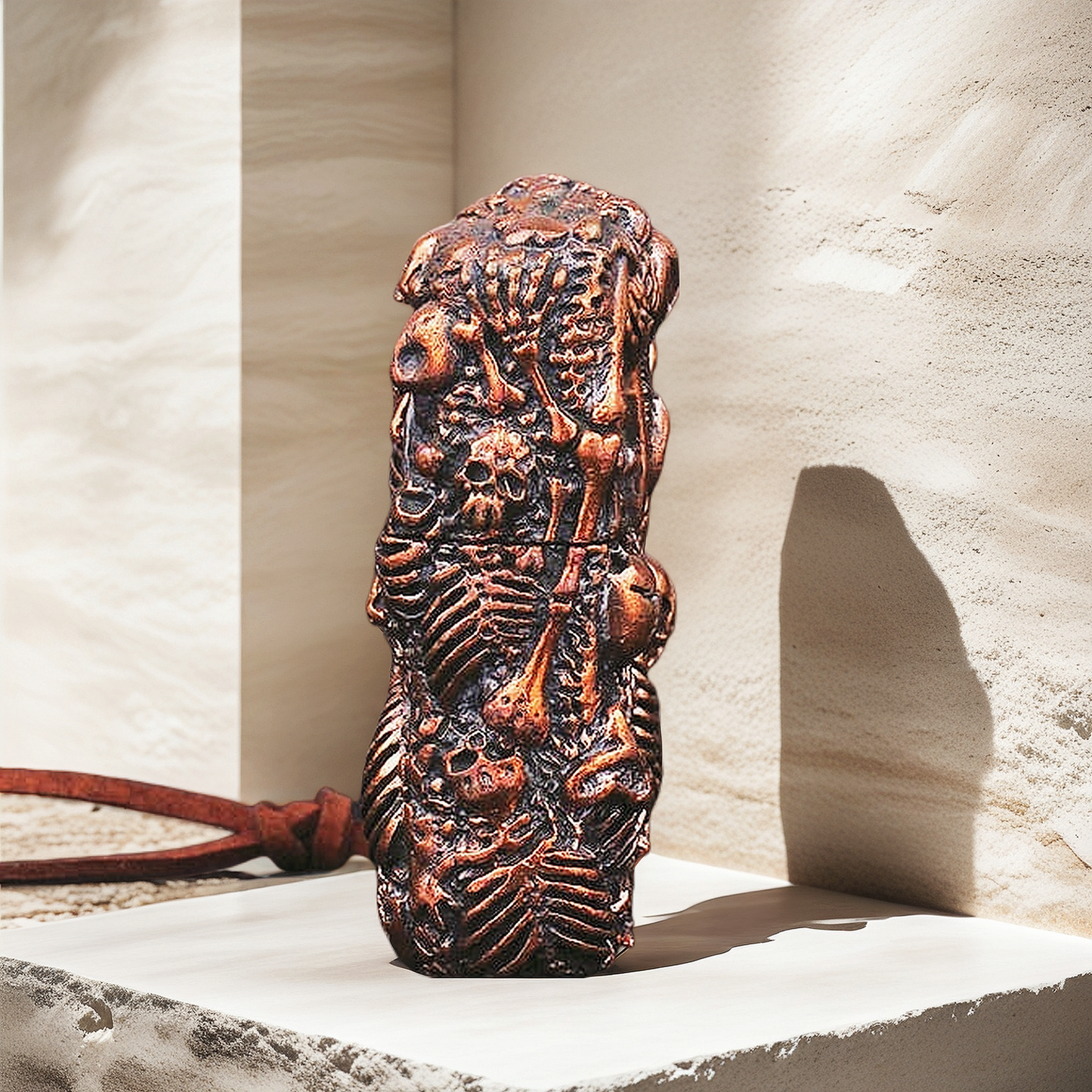 Burial Skull Zippo Lighter Case  (Item No. L0009)