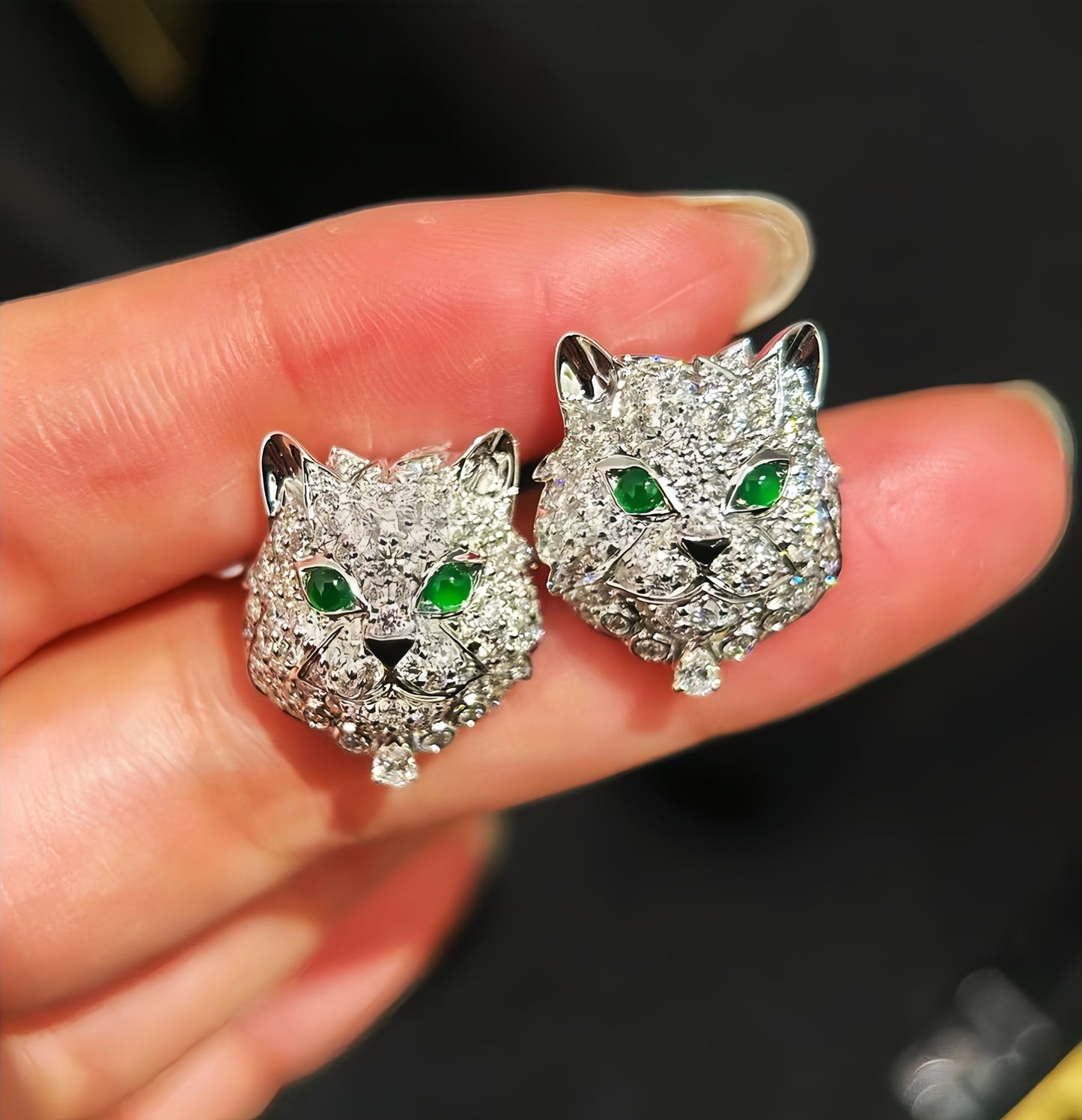 Vintage 18k Gold Diamond Earring (Item No. VT437）