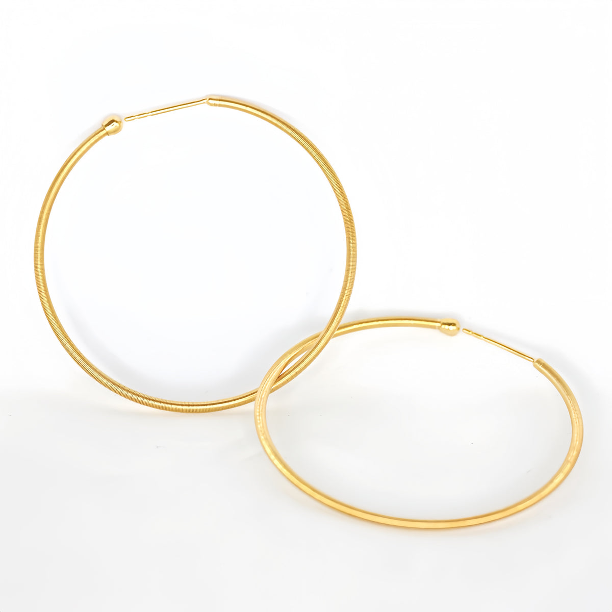 Electroforming Twisted 18k Gold Earring (Item No. SR041CR）