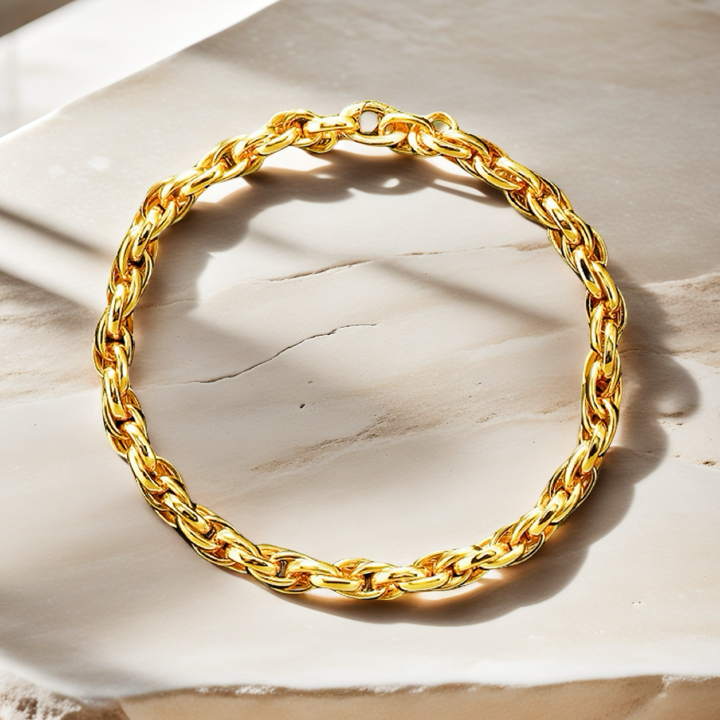 Classic 925 Sterling Silver/9k/14k/18k Gold Bracelet Chain (Item No. GB0021）