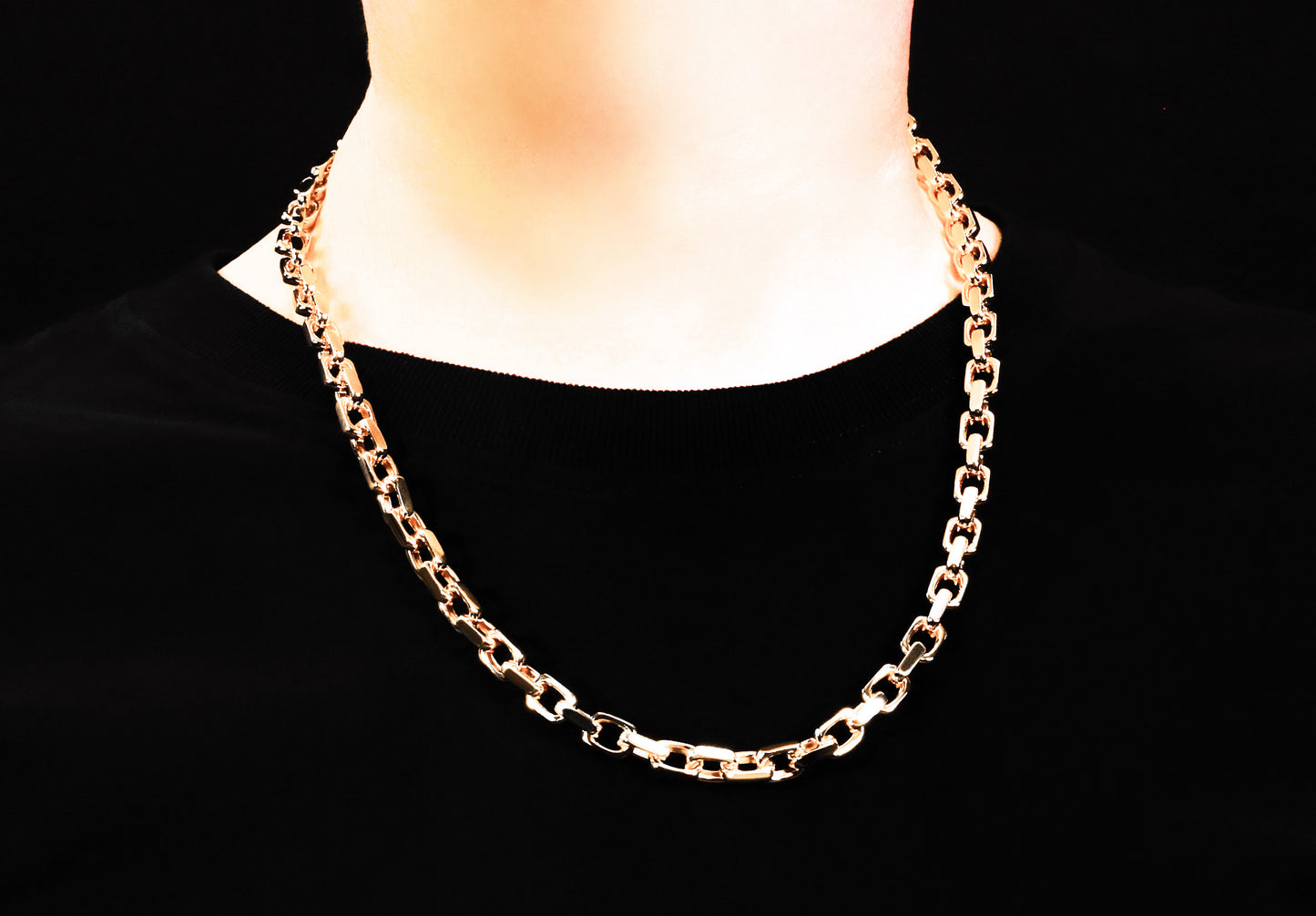 Oval Link Sterling Silver/9k/14k/18k Necklace Chain (Item No. GN0002）