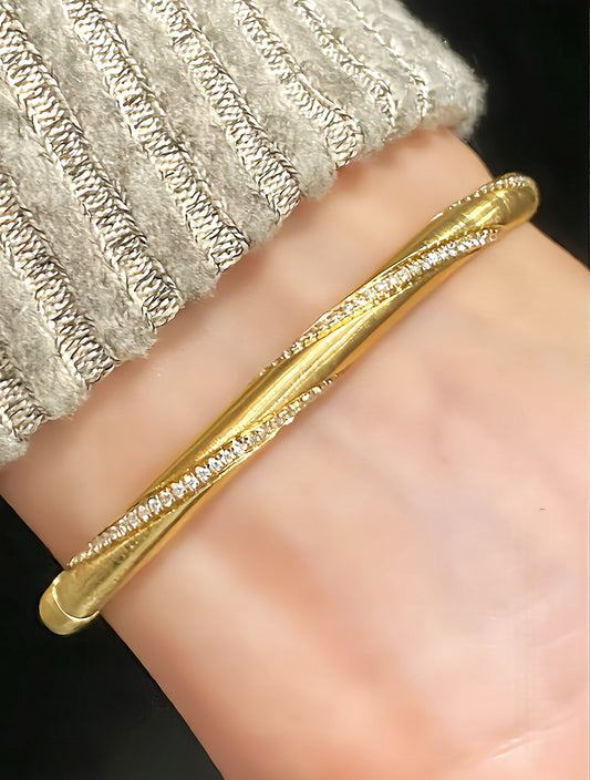 Vintage 18k Gold Diamond Bracelet (Item No. VT149）