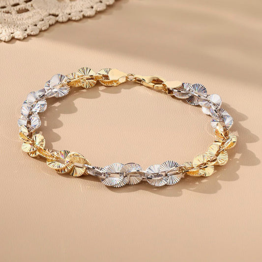Laser Iridecent 18K Gold Bracelet (Item No. HFB029）