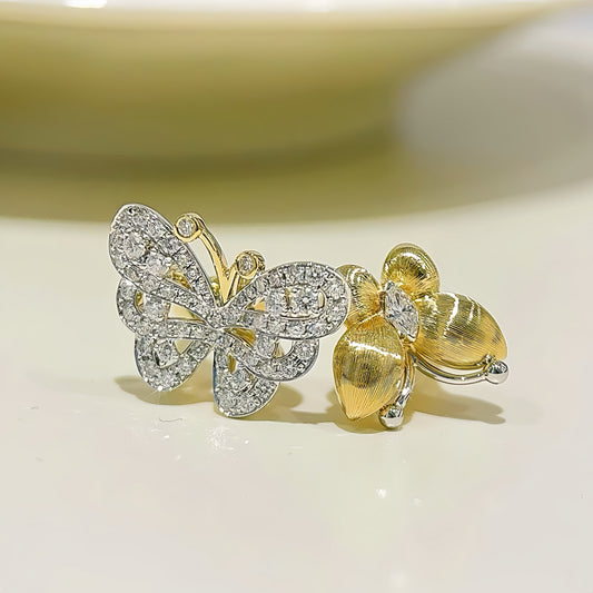 Butterfly Vintage 18k Gold Diamond Ring (Item No. VT320)