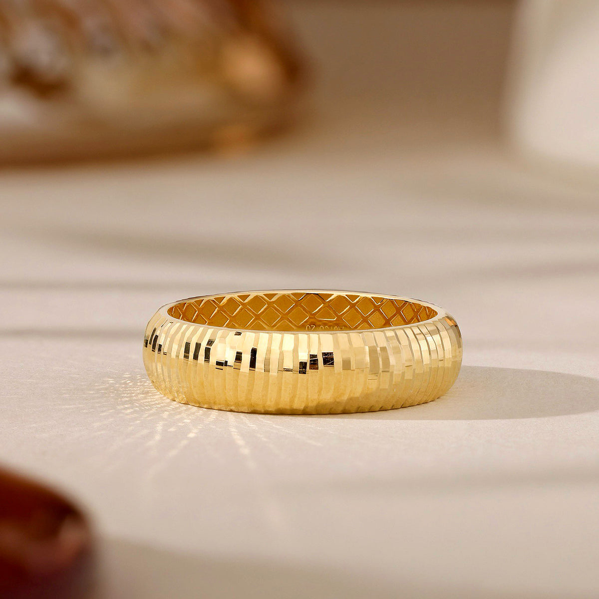 Laser 18k Gold Ring (Item No. HFR004）