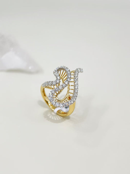 Vintage 18k Gold Diamond Ring (Item No. VT503）