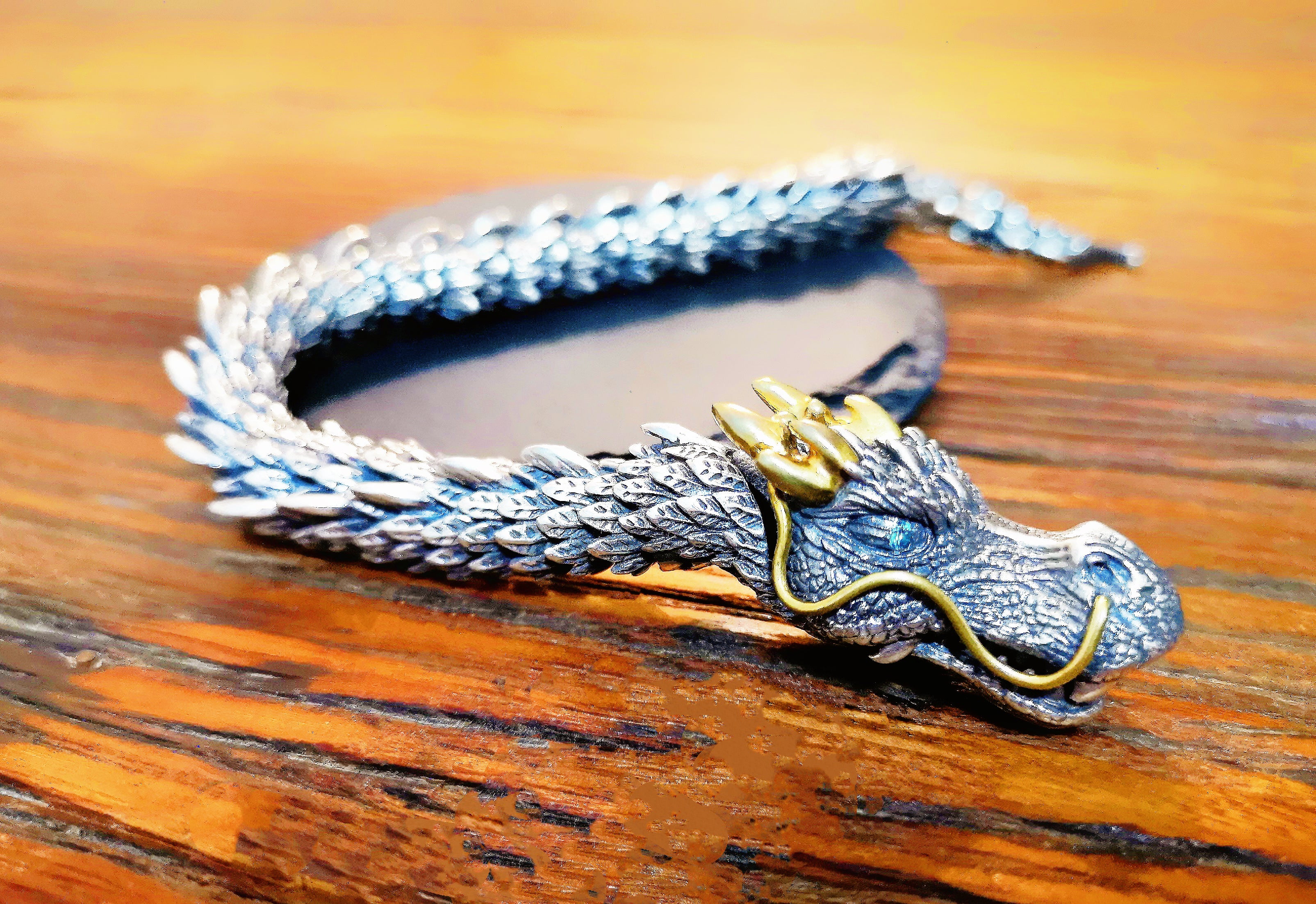 Dragon Silver Bracelet Chain (Item No. B0497)